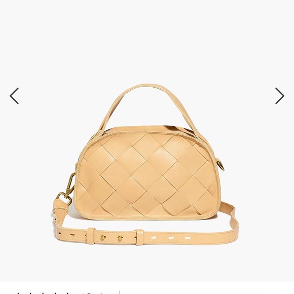 NWT Madewell Sydney Zip-top Crossbody Bag Woven Leather - Picture 2 of 3